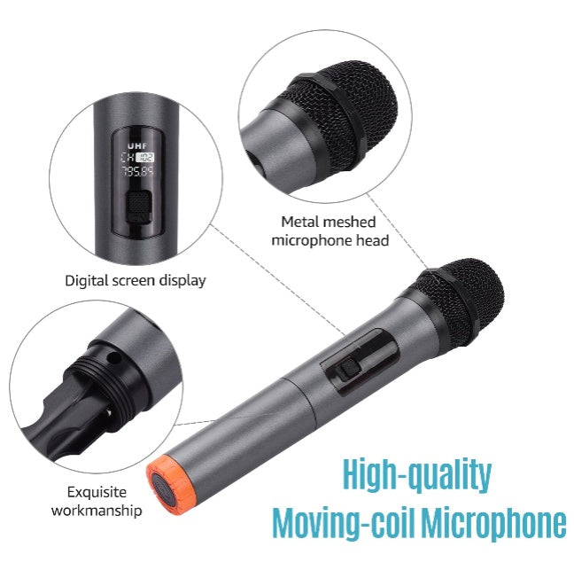 Dual-Use Professional Vocal Microphone - Wired/Wireless Mic