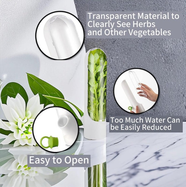 Portable Herb Keeper - Fresh Herb Storage Container
