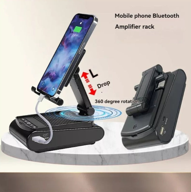 Mobile Holder With Speaker F15 - Phone Stand Bluetooth Speaker
