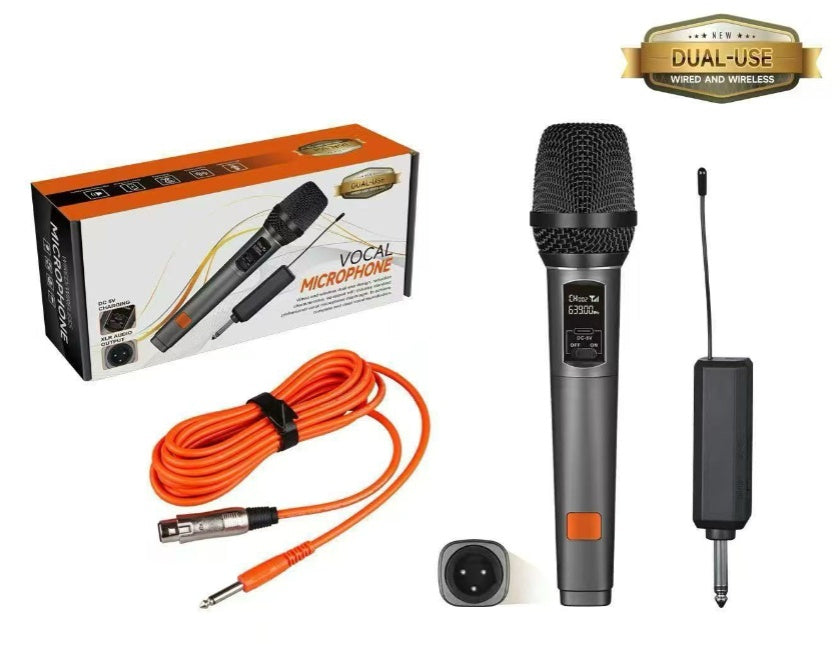 Dual-Use Professional Vocal Microphone - Wired/Wireless Mic