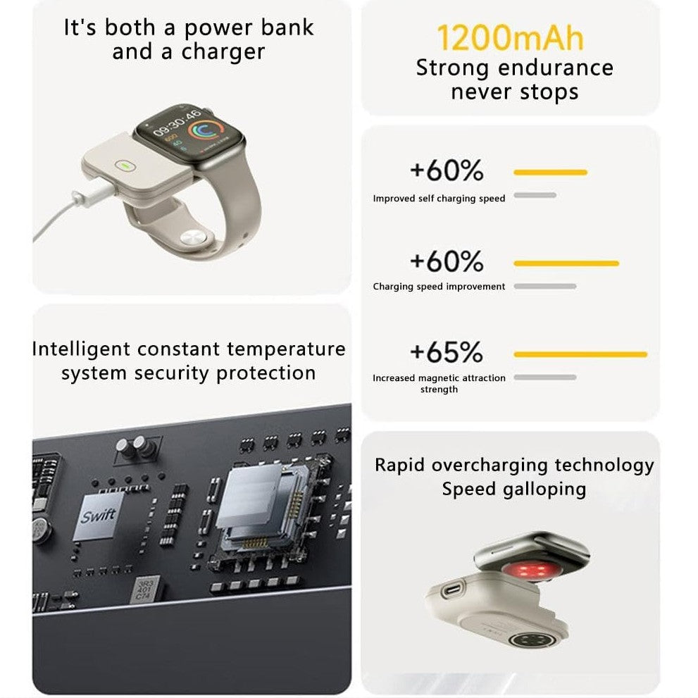 Smart Watch Power Bank - Portable Charger for Wearables