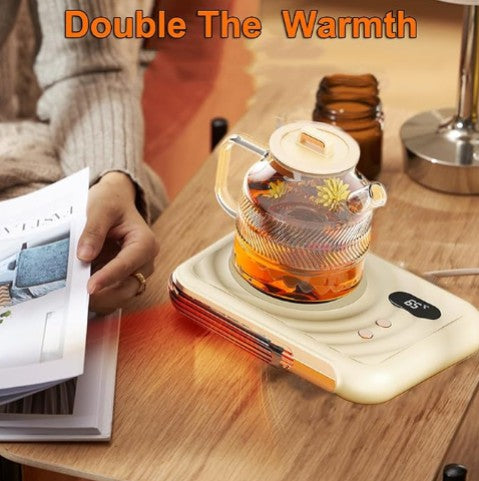 2-in-1 Thermostatic Cup Mat & Warm Air Blower