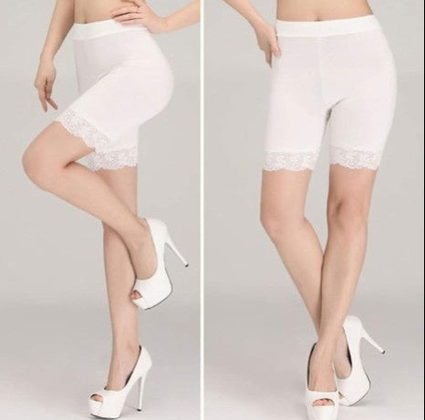Lace Leggings Shorts - Comfortable Layering Shorts