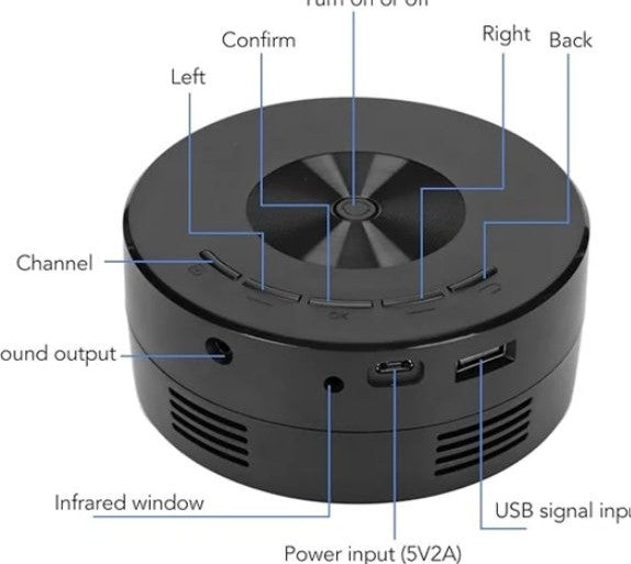 Portable Pocket Projector - Mini HD Travel Projector