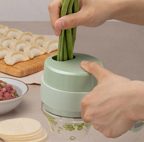 Handheld Food Chopper - Manual Pull String Vegetable Mincer