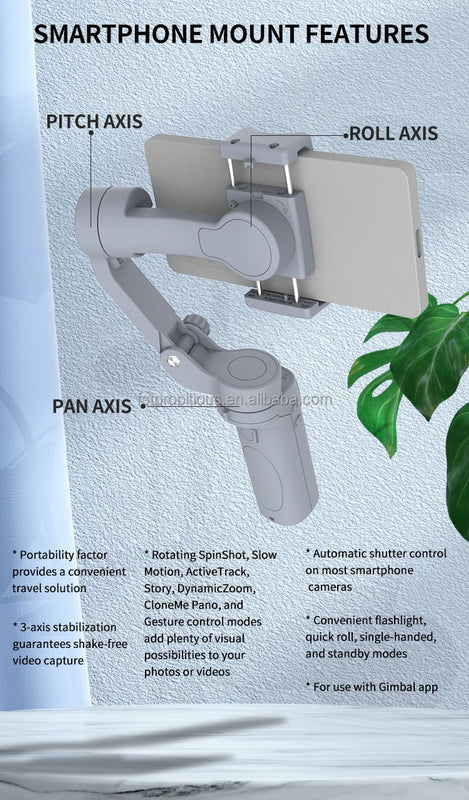 3-Axis Handheld Gimbal - Smartphone Stabilizer