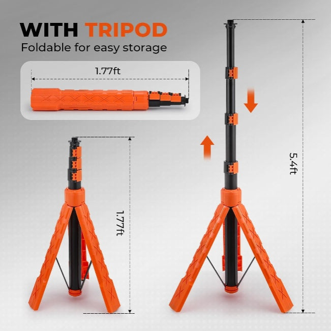 Light With Stand Triple Cordless LED - Portable Ring Light