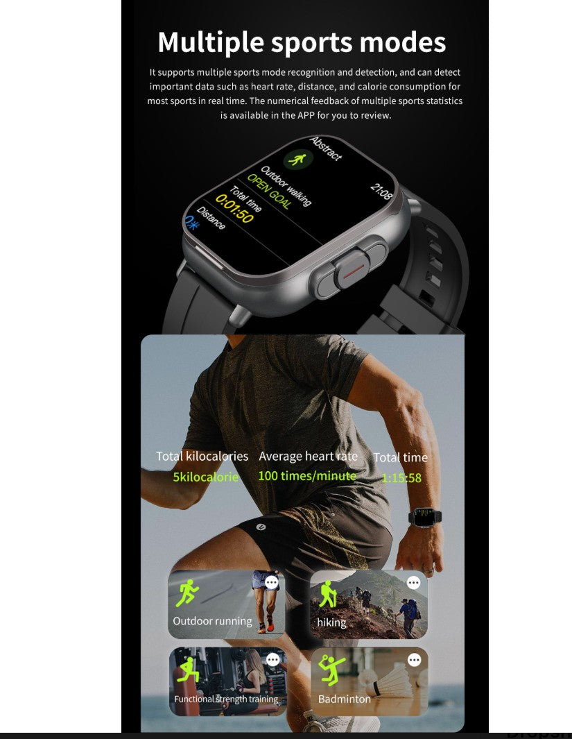 A70 Smart Watch - Fitness Tracker with Multiple Sport Modes
