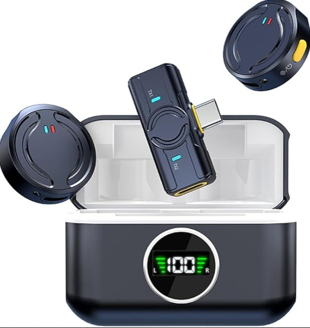 Wireless Microphone With Charging Cabin - Rechargeable Mic Set