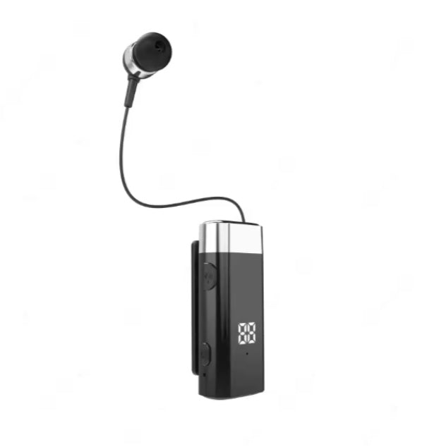 Clip On Retractable Headset - Wireless Bluetooth Earphones
