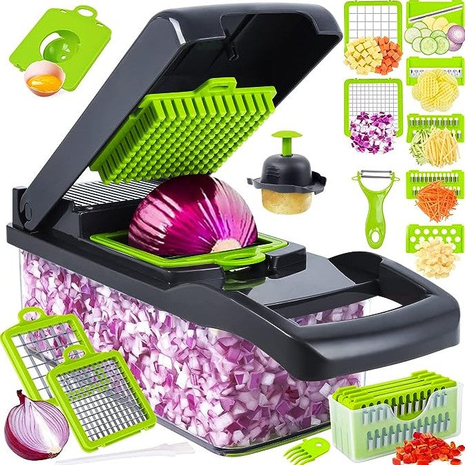 Multi-Function Vegetable Chopper & Slicer - 14-in-1 Kitchen Tool