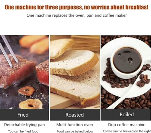 3-in-1 Mini Oven - Compact Toaster, Grill & Baking Appliance