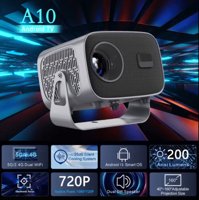 LED Full HD Smart Projector - 1080p Home Cinema Projector