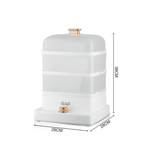 RAF Electric Food Steamer - 3-Tier Healthy Cooking Appliance