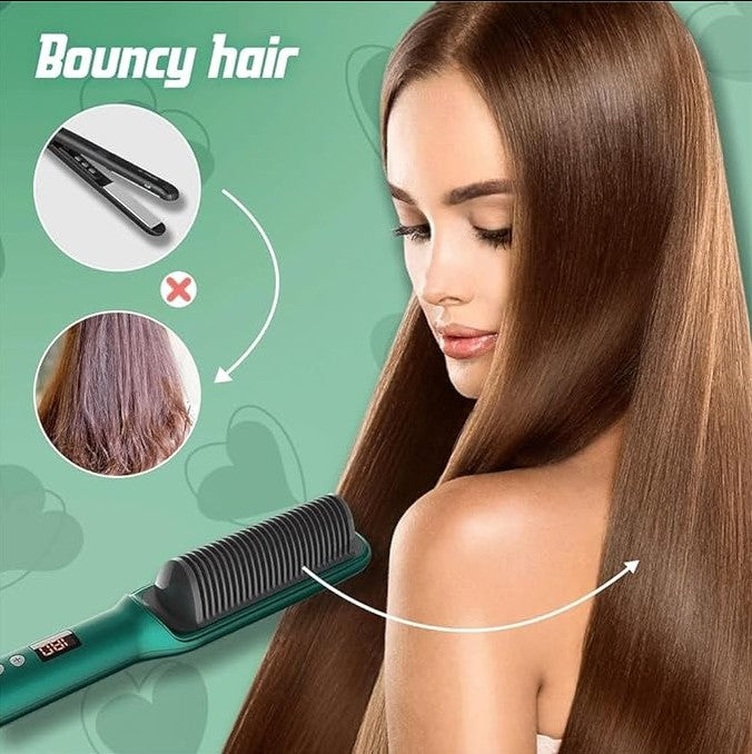 Hair Straightener Comb - Electric Straightening Brush