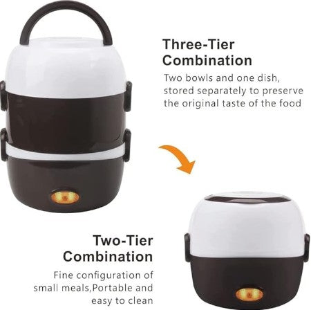 Multi-Functional Electric Cooking Lunch Box - Portable Food Steamer & Warmer