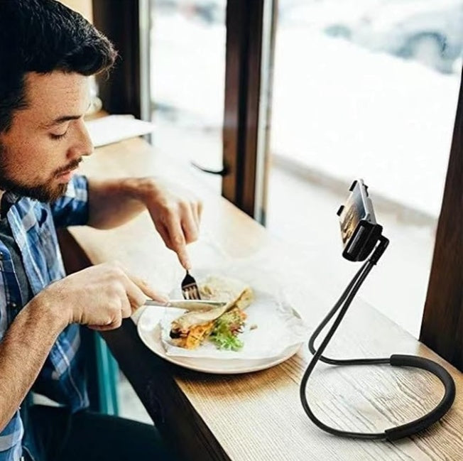 Neck Cell Phone Mobile Mount Holder - Flexible Hands-Free Stand