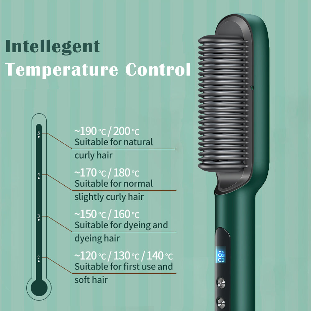 K.SKIN Heated Hair Styling Brush Straightener Purple KD380K