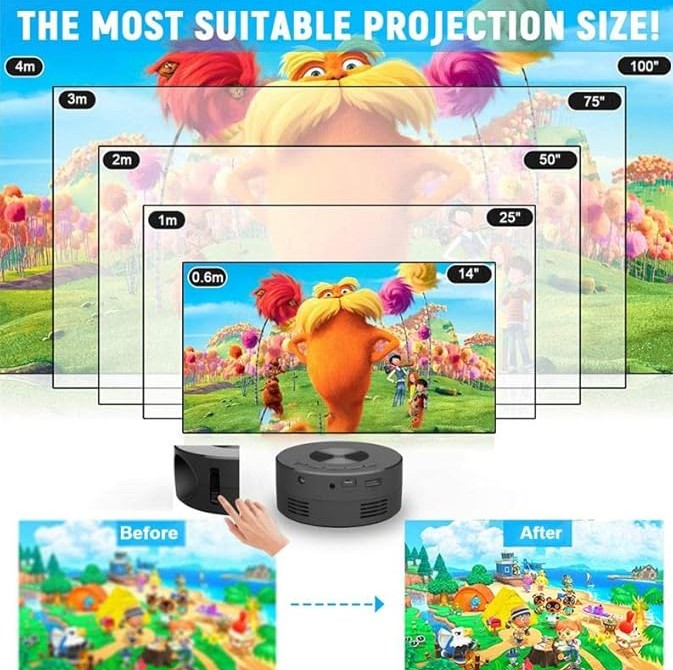 Portable Pocket Projector - Mini HD Travel Projector
