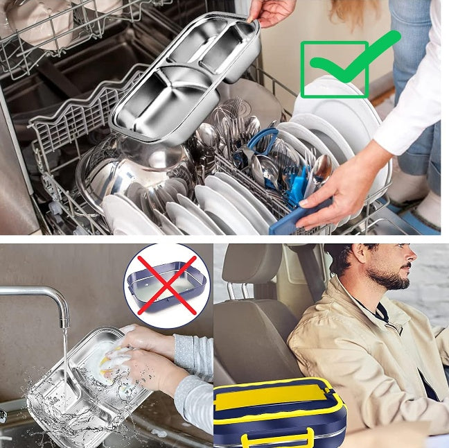 Electric Heated Lunch Box - Portable Food Warmer for Office & Travel