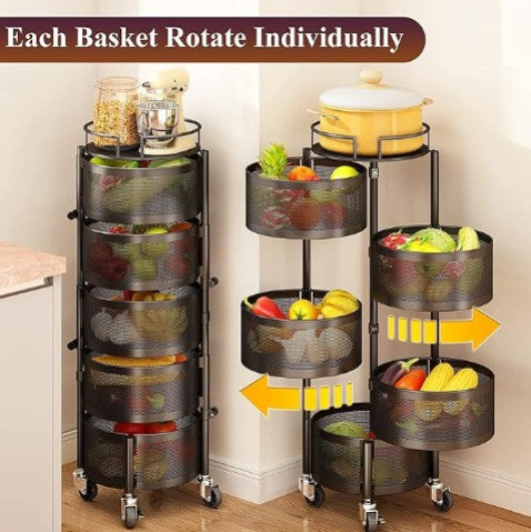 Fruit & Vegetable Basket Bowls - Multi-Tier Storage Organizer