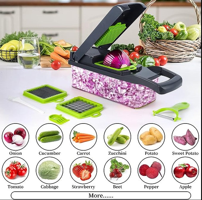 Multi-Function Vegetable Chopper & Slicer - 14-in-1 Kitchen Tool