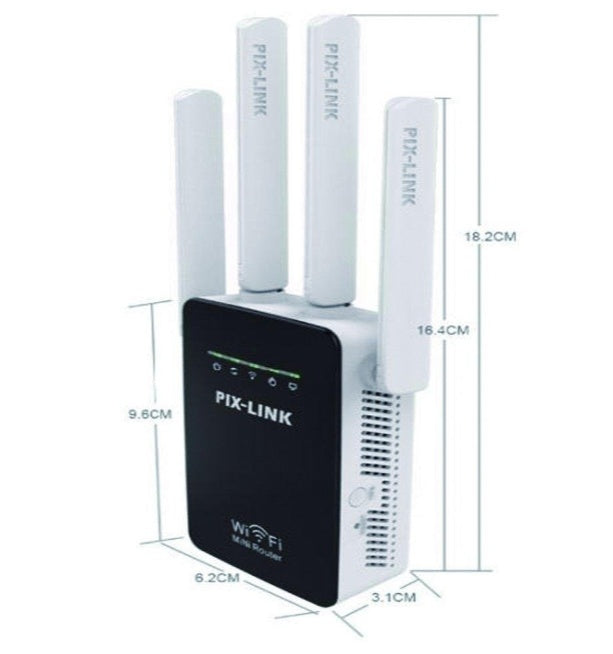 Pix Link WiFi Repeater - Wireless Range Extender & Signal Booster