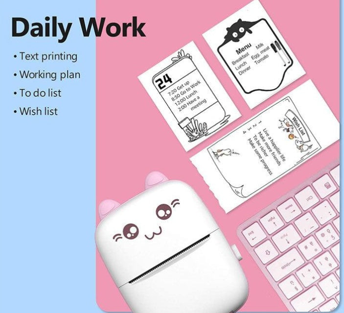 Portable Mini Pocket Printer - Bluetooth Thermal Printer