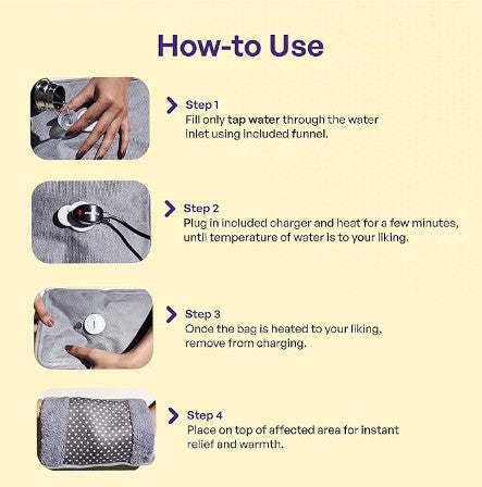 Electric Hot Water Bag - Rechargeable Heating Pad