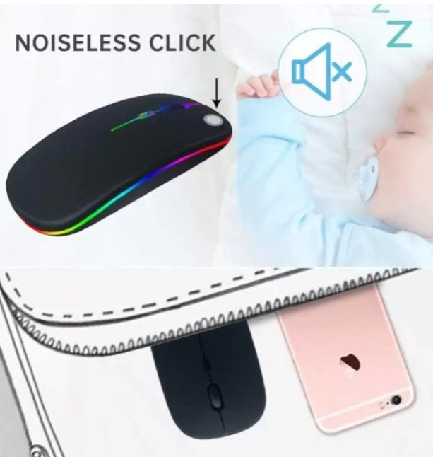 Ultra Slim Bluetooth Mouse - Wireless Ergonomic Mouse
