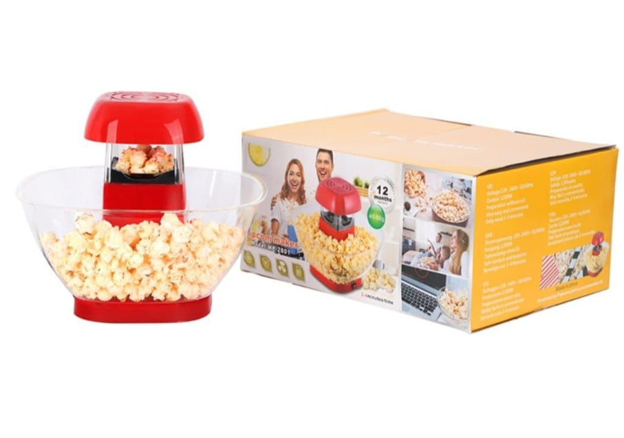 Oil-Free Popcorn Maker - Healthy Hot Air Popper Machine