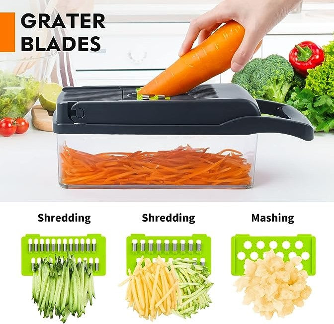 Multi-Function Vegetable Chopper & Slicer - 14-in-1 Kitchen Tool