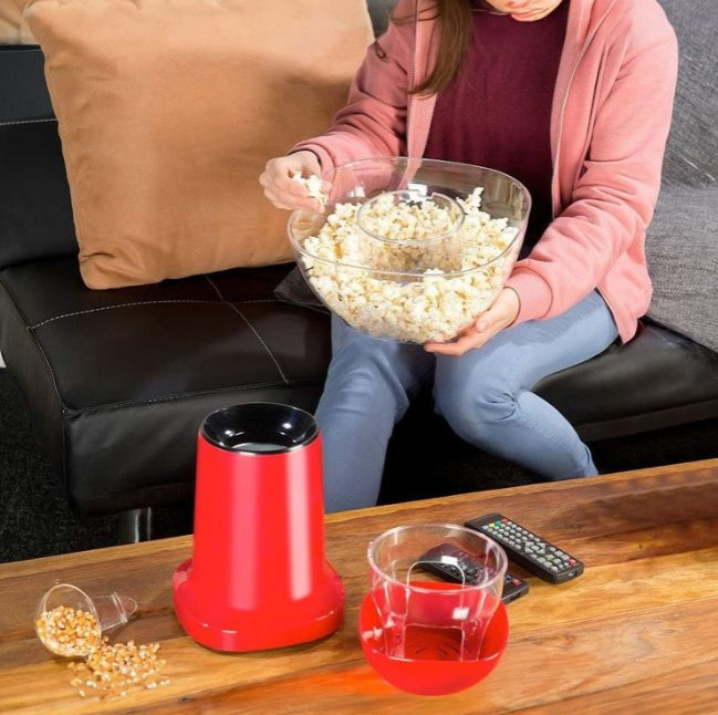 Oil-Free Popcorn Maker - Healthy Hot Air Popper Machine