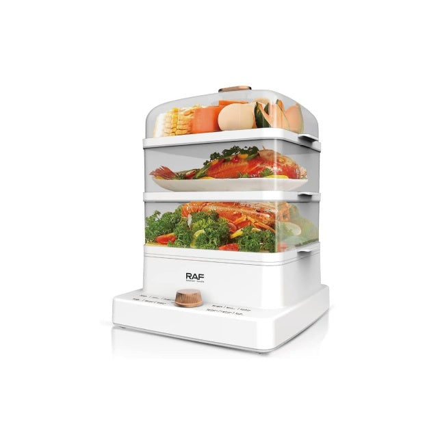 RAF Electric Food Steamer - 3-Tier Healthy Cooking Appliance